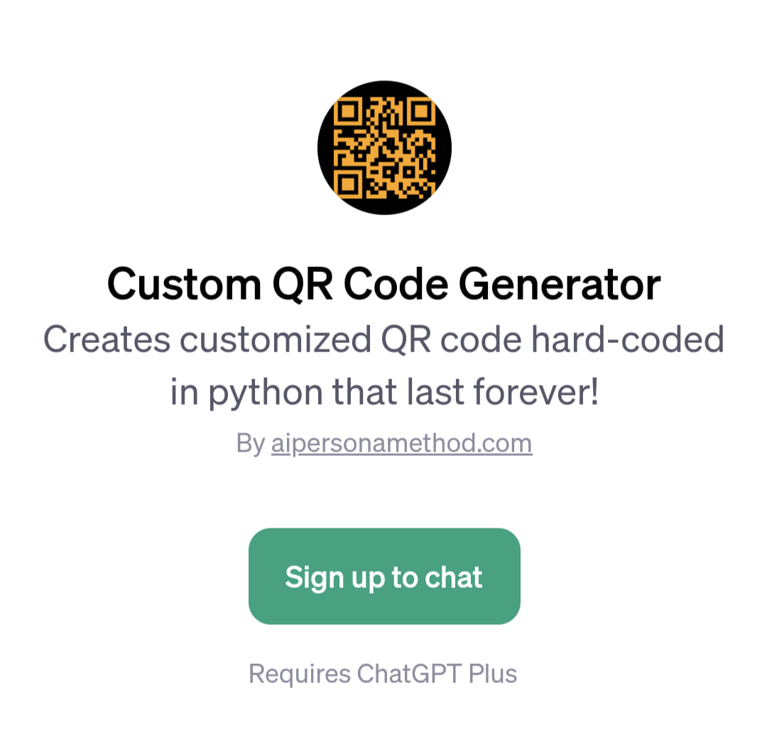 Custom QR Code Generator | CustomGPT